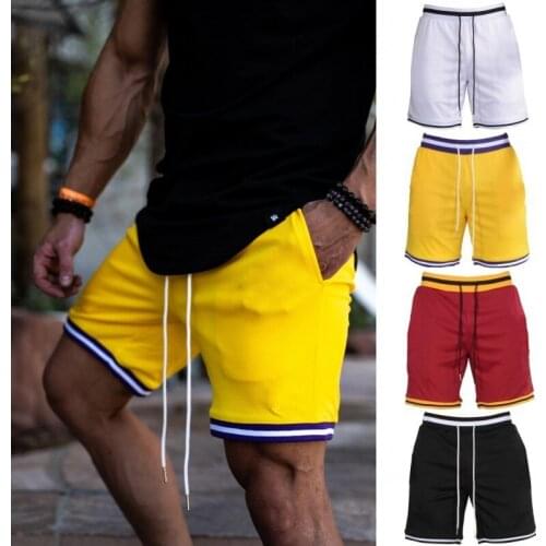 2021 new Men Casual Breathable work Pants Pockets Beach Solid Color Sport Shorts Men Short Jogger Shorts with Pocket Breathable