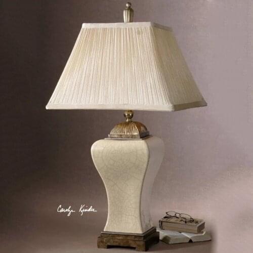 Copper Table Lamp Bedside Lamp Ceramic Lamp Generous Luxury Table Lamps for Living Room Decorated Bedroom LED Lamps