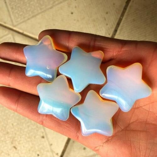 Natural crystal opal gem star meditation chakra therapy polished quartz star crystal as a gift