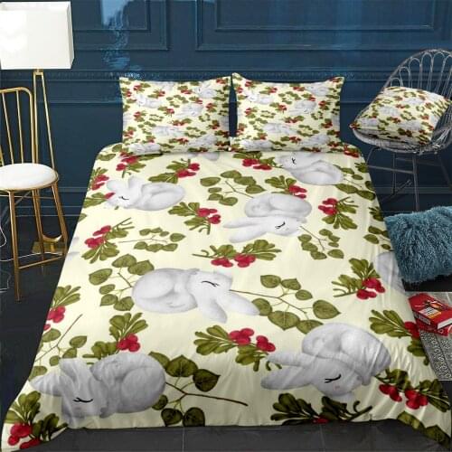 Animal Quilt Cover Pillowcase 3Piece Comforter Bedding Set With Pillow Case Single Double Duvet Cover Home Decora