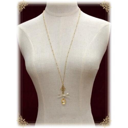 Dessert Party Super Cute Handmade Spoon+Bow Alloy Necklace Lolita Accessory Sweet DIY