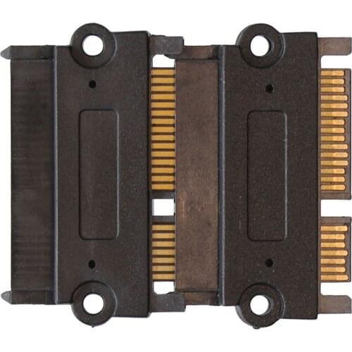 2 Piece SATA 22 Pin Male to Female 7 + 15 Pin SATA Hard Disk Drive Adapter
