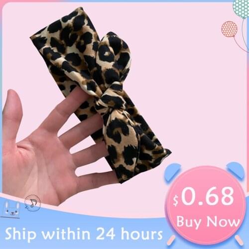 Newborn Kids Girls Leopard Headband Baby Toddler Turban Bow Knotted Hair Band Headwear Cute Lovely Gifts Party Accessories New