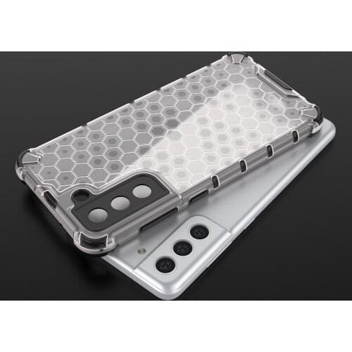 Shockproof Case For Samsung Galaxy S21 FE S21fe Honeycomb Design Armor Bumper Cover For Samsung S21 Ultra S21+ Protective Shell