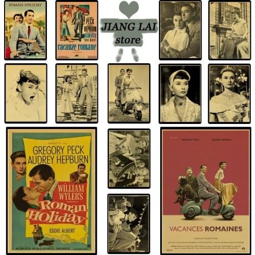 Roman Holiday Audrey Hepburn vintage posters Prints Wall Painting high Quality Decor Poster Wall Painting Home Decoration