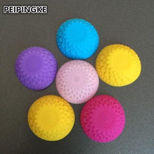 3cm Silicone cake mold 5pcs/lot silicone chocolate mold flowers cupcake mold baking tools DIY mini soap mold