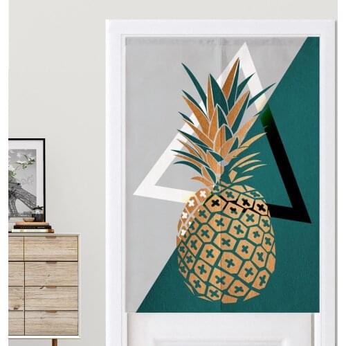 Nordic Bedroom kitchen Curtains Home Decor Linen Door Curtain Customizable curtain golden geometry