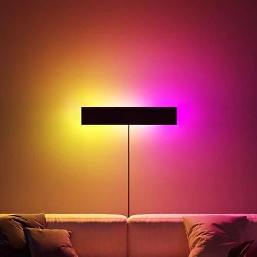 Modern RGB LED Wall Lamp for Living Room Bedroom Bedside Wall Light Colorful Office Dining Room Indoor Party Lighting Fixtures