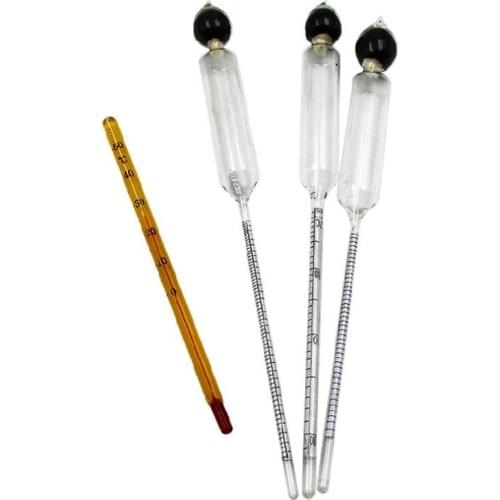Three-Package Wine Meter Measuring Range 0-100 Degrees Three Sets Of Alcohol Gravity Concentration Meter Experimental Gadge