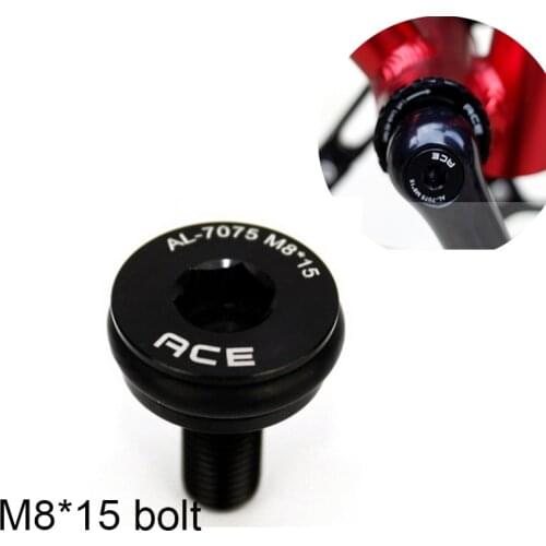 Aceoffix 1 pair M8*15 bicycle axis bolt for Brompton bike crank Bottom Bracket aluminum alloy ultralight 13.8g / pair 2 colors