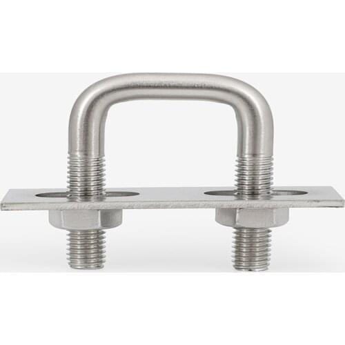 1set M6 Stainless steel square pipe buckle horseback right angle bracket clamp U-type