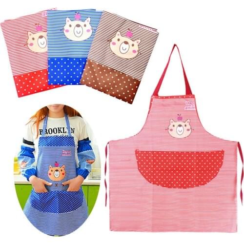 1pcs Antifouling Cartoon Print Kitchen Aprons Dinner Party Cooking Cleaning Apron with Arm Sleeve Kitchenware