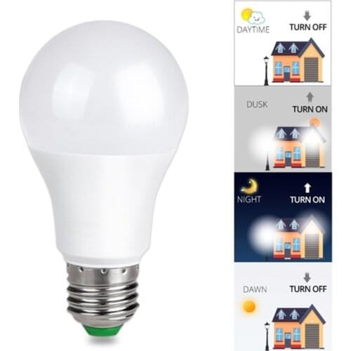 10W 15W Daylight Sensor LED Bulb Lamp Dusk to Dawn Bulb Home Light E27 B22 Smart Corridor Induction bulb Outdoor Garden Lighting