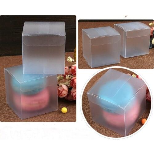500pcs 6*6*6cm Frosted Pvc Box Plastic Clear Box Gift Boxes For Jewellery/Candy/food Packaging Display Boxes Diy Cases Storage
