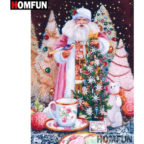 HOMFUN 5D DIY Diamond Painting Full Square/Round Drill "Santa Claus" Embroidery Cross Stitch gift Home Decor Gift A07866