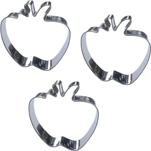 Aomori fruit shape 3 piece biscuit cutting molds, baking tools, cake decorating soft candy tools