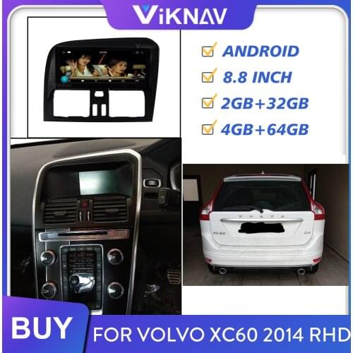 Car radio for Volvo XC60 2014 RHD screen car audio multimedia player android auto GPS navigation DVD player right hand drive