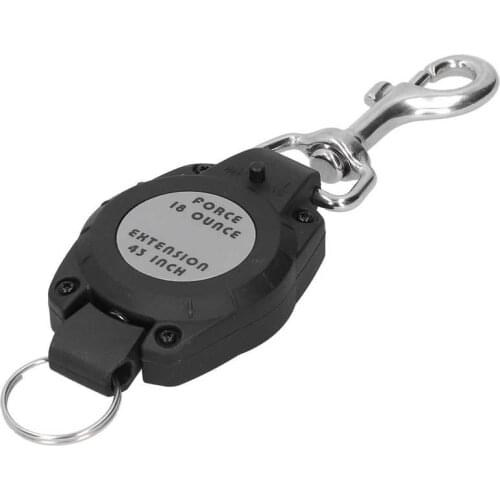 Scuba Diving Keychain Retractable Keychain Telescopic Carabiner Holder Anti-Lost Diving Hook Key Ring With Quick-release Buckle