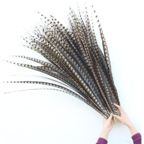 Factory 100pcs/lot Natural Pheasant Tail Feathers 75-85cm 30-34inch Wedding DIY Decoration Feathers for Crafts