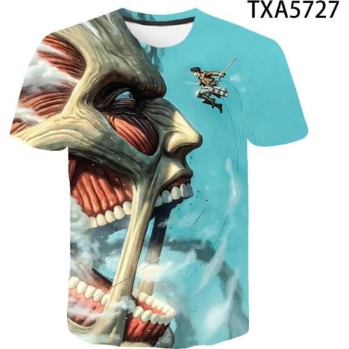 New Attack On Titan Fashion 3D Printed T-shirt Cool Men Women Children Casual Short Sleeve Streetwear Tops Boy Girl Kids Tee