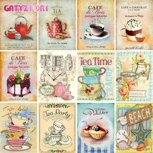 GATYZTORY Frame Dessert Picture Diy Painting By Numbers Home Wall Art Picture Canvas Painting For Living Room Home Decoration