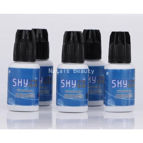 5pcs/lot SKY Eyelash Extension Glue Fast Drying S Plus Type Holding Time 6 to 7 Weeks Free Shipping