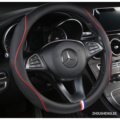 ZHOUSHENGLEE Microfiber Leather Car Steering Wheel Cover For Chevrolet Cruze Captiva Lacetti Aveo Niva Spark Sonic Trax Camaro