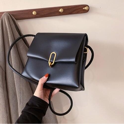 Small Square Bags For Women 2021 Designer Luxury Handbags High Quality PU Leather Shoulder Crossbody Bag Lady Simple Clutches
