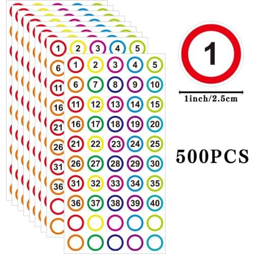 Colorful Number Sticker Marking Numbering Digital Label For DIY Self-Adhesive Tags Sticker Home School Office Decor Supplies