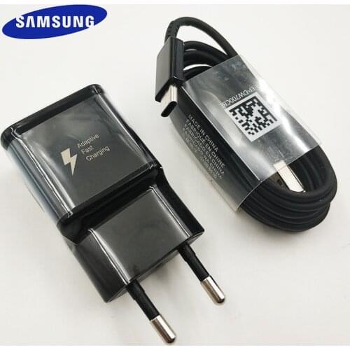 Samsung Galaxy Wall Charger For S10 S9 S8 plus Note 10 8 9 9v/1.67A Adaptive Fast Charging Travel Adapter 150cm Usb Type C Cable