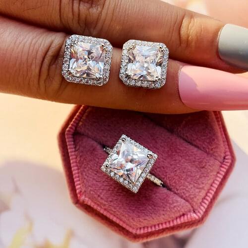 2021 New Small Fresh and Sweet Dripping Oil Flower Bracelet Ring Fashion Small Daisy Earrings Thick Jewelry Set Earring Korean