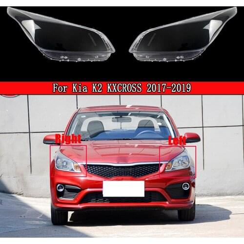 Car Headlight Cover Lens Glass Shell Front Headlamp Transparent Lampshade Auto Light Lamp For Kia K2 KXCROSS 2017-2019