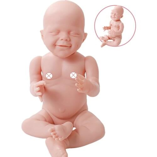 21inch 3/4 Arms and Full Legs Full Silicone Vinyl Reborn Cloth Body Doll Accessorie Baby DIY Semi-Finished Doll Draw By Yourself