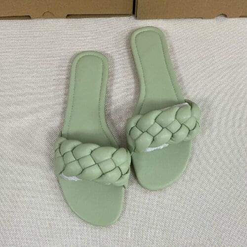Colors Summer Sandals Flat Bottom Fashion Women Slides Big Size 36-41 Slip on Sandals Woman Outside Beach Flat Designer Shoes