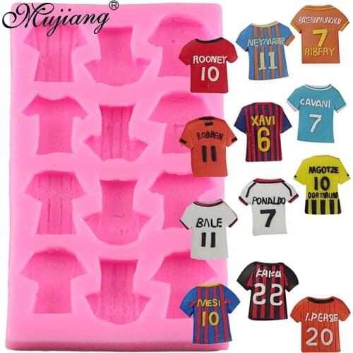 Mujiang Football Clothes Shape Silicone Cake Mold Baking Mould For Cupcake Jelly Chocolate Candy Fondant Cake Decorating Tools