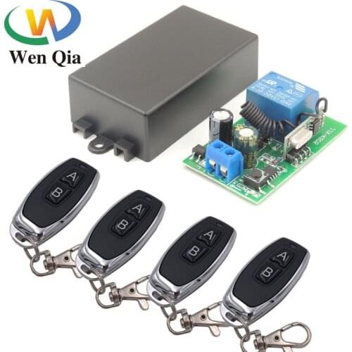 433MHz Universal Remote Control AC 110V 220V 1CH rf Relay Receiver and Transmitter for Universal LED light and Door Controller