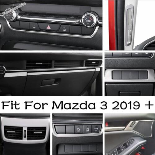 AC Vent / Headlamp / Anti-Slip / Cup Holder / Air Condition / Central Console Cover Trim Fit For Mazda 3 2019 - 2021 Accessories