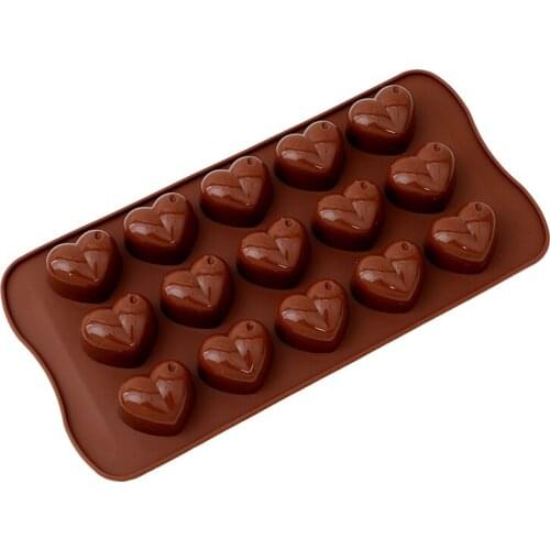 1PC DIY 3D Heart Shaped Cake Mold Non Stick Silicone Chocolate Mold Love Heart Shaped Jelly Ice Fondant Tool