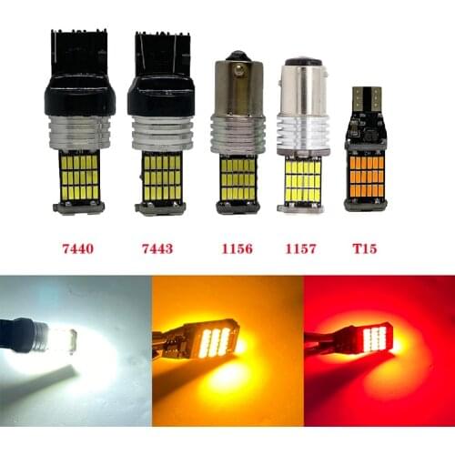 10pcs car T15 T20 1156 BA15S P21W W16W led 45 SMD 4014 CANBUS NO ERROR Car Tail Bulb Brake Light Auto Backup Reverse Lamp DC12V