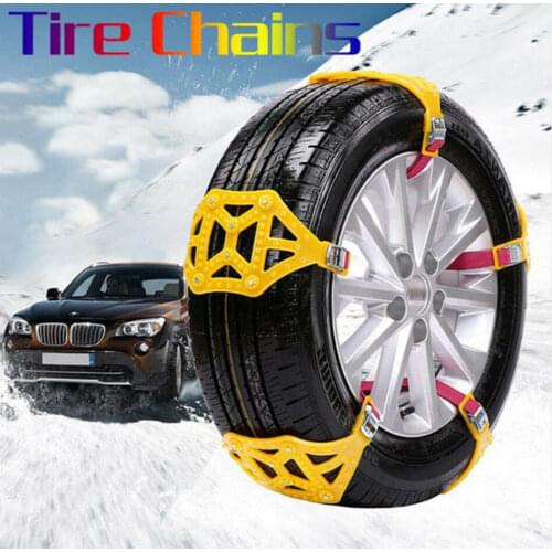 4pcs Winter Car Tire Snow Adjustable Anti-skid Safety Double Snap Skid Wheel TPU Chains For Truck Car SUV