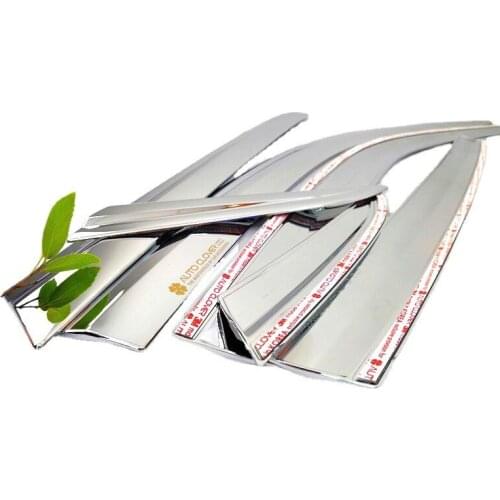 6PCS Front Car Window Wind Sun Rain Visor Deflectors Tinted Windows Shield For