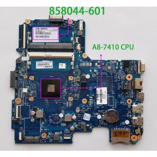 858044-601 858044-001 UMA w A8-7410 CPU 6050A2822801-MB-A02 for HP Notebook 14-AN Series PC Laptop Motherboard Mainboard Tested