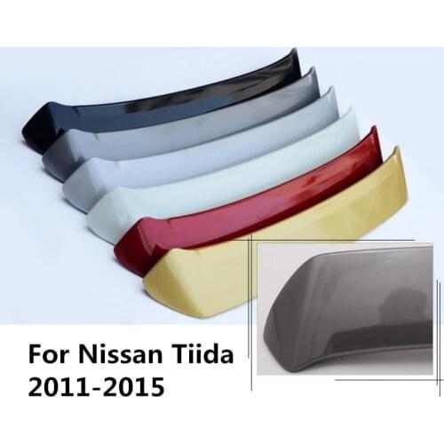 ABS Paint Car Rear Wing Trunk Lip Spoilers Fits For Nissan Tiida 2011 2012 2013 2014 2015