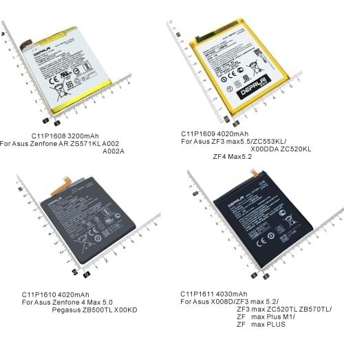 C11P1608 C11P1609 C11P1610 C11P1611 Battery For Asus Zenfone AR ZS571KL PLUS ZF3 4 max 5.0 5.5 5.2 ZC553KL ZB500TL X00KD ZC520TL