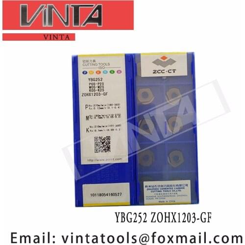 Free shipping high quality 10pcs/lots YBG252 ZOHX1203-GF cnc carbide milling inserts