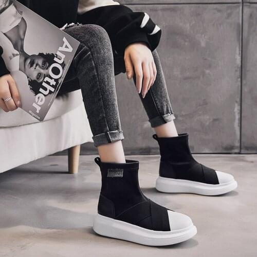 Black Martin Boots Women 2021 Spring and Autumn Winter single boot children new British style leather flat-bottomed boots