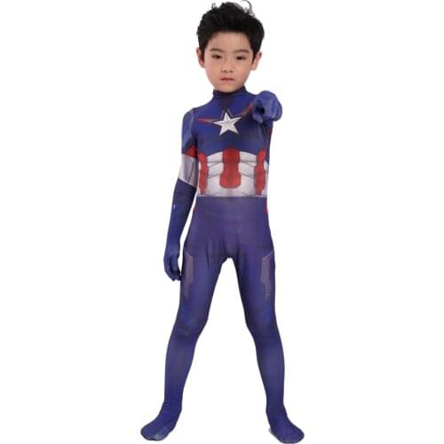 Kids Captain America Cosplay Costume halloween costumes for kid Captain costume
