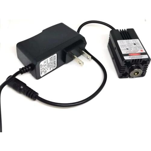 Focusable 200mW 650nm 660nm Dot Red Point Laser Diode Module w Focus Dot Head 5V Power Adapter