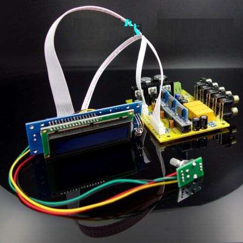 Finished board PGA2311 or PGA2310 Remote Control Volume Control Preamplifier LCD Display NE5532 OP AMP For Amplifier