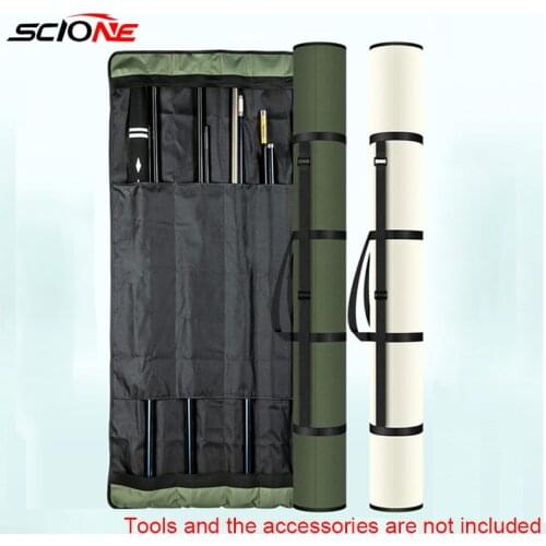 Canvas Fishing Bag Tool Roll Storage Pocket Fish Bags Tools Pouch Fordable Lure Pole Holder Outdoor Portable Pesca Sack XA199G